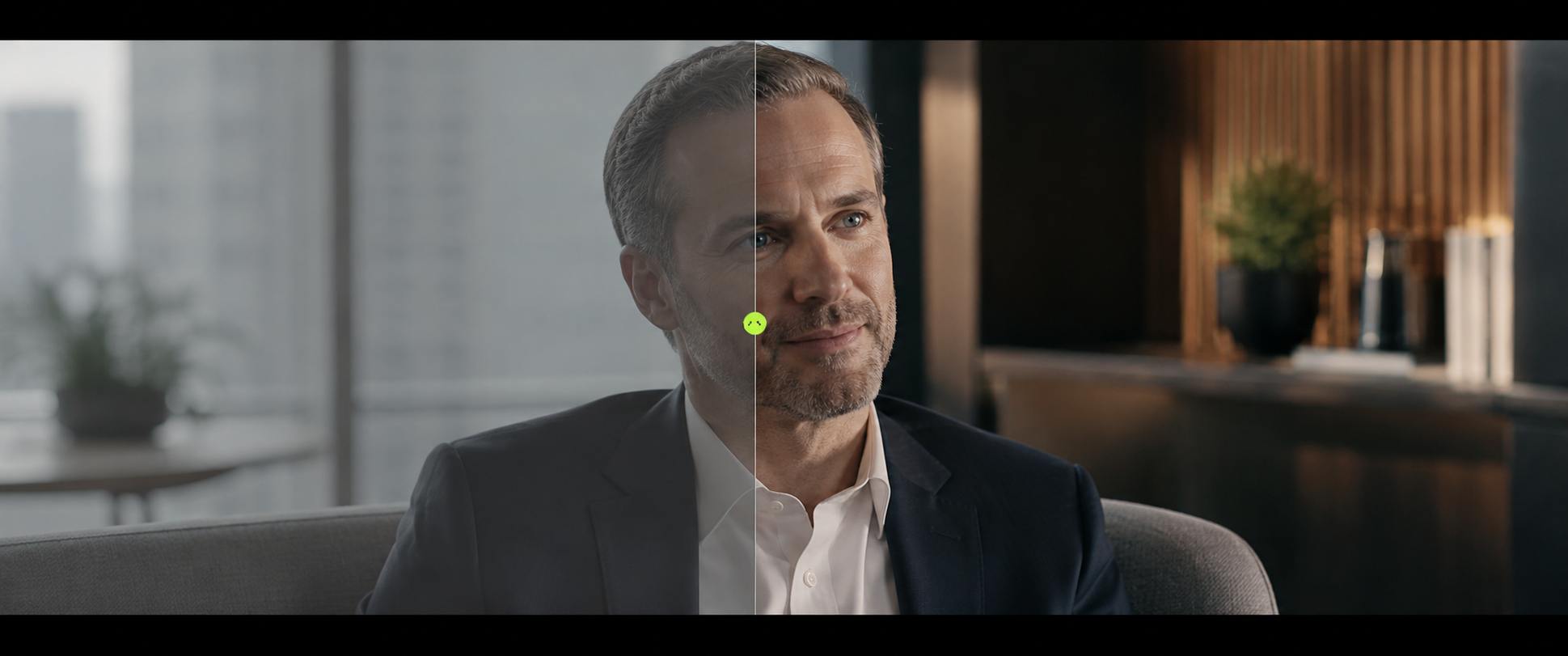 Corporate Pro clean commercial before after LUT sample